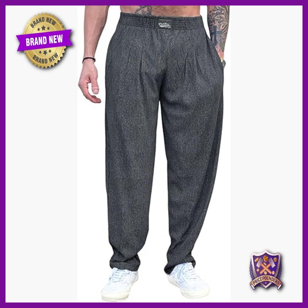 Unisex Baggy Sweatpants Tapered Leg Workout Gym Yoga Joggers